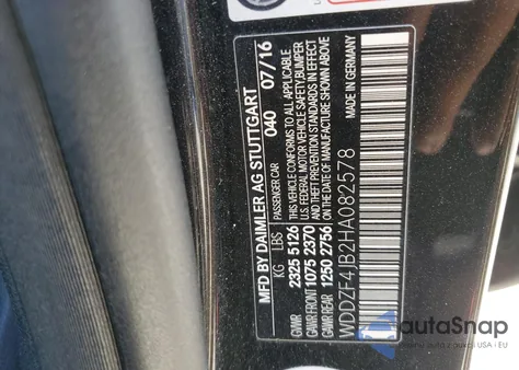 2017 Mercedes-Benz E 300 из США, поврежденный, VIN WDDZF4JB2HA082578